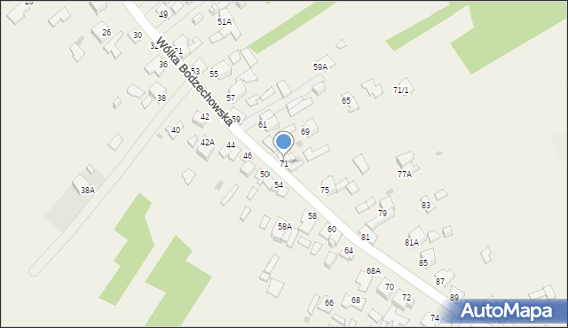 Wólka Bodzechowska, Wólka Bodzechowska, 71, mapa Wólka Bodzechowska