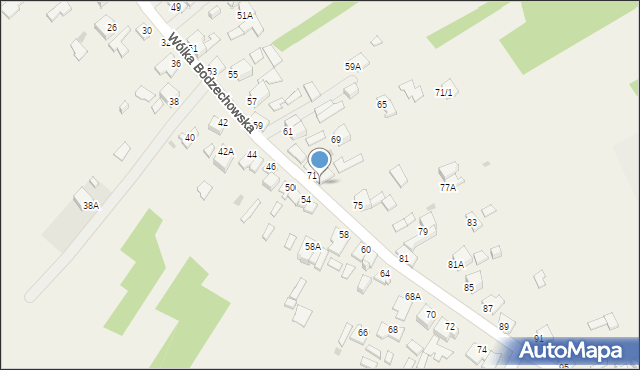 Wólka Bodzechowska, Wólka Bodzechowska, 73, mapa Wólka Bodzechowska