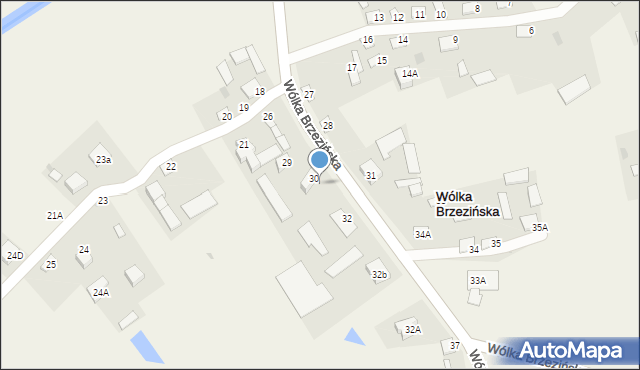 Wólka Brzezińska, Wólka Brzezińska, 30A, mapa Wólka Brzezińska