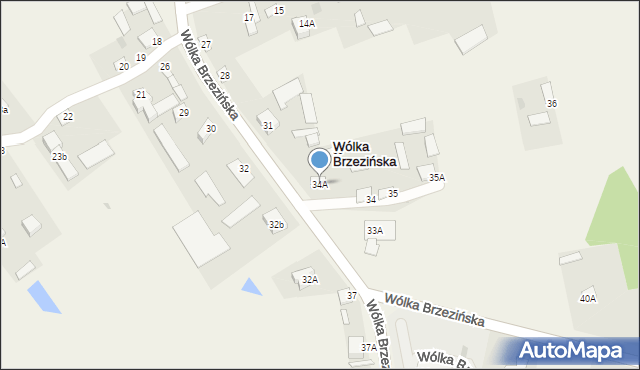 Wólka Brzezińska, Wólka Brzezińska, 34A, mapa Wólka Brzezińska
