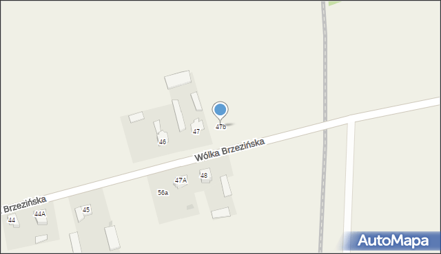 Wólka Brzezińska, Wólka Brzezińska, 47b, mapa Wólka Brzezińska