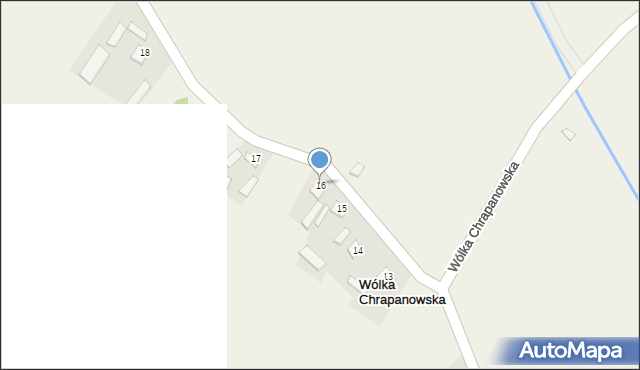 Wólka Chrapanowska, Wólka Chrapanowska, 16, mapa Wólka Chrapanowska