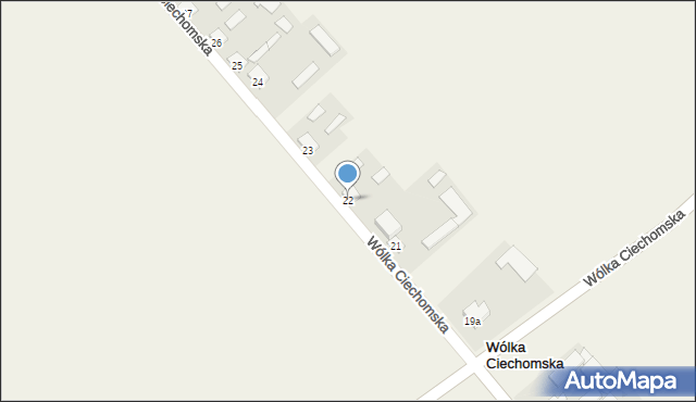 Wólka Ciechomska, Wólka Ciechomska, 22, mapa Wólka Ciechomska