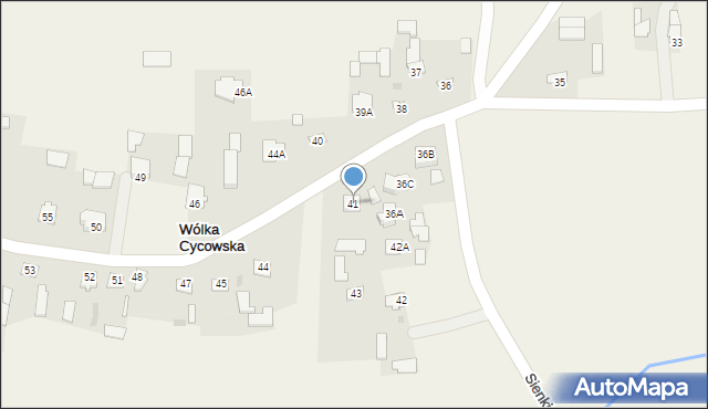 Wólka Cycowska, Wólka Cycowska, 41, mapa Wólka Cycowska