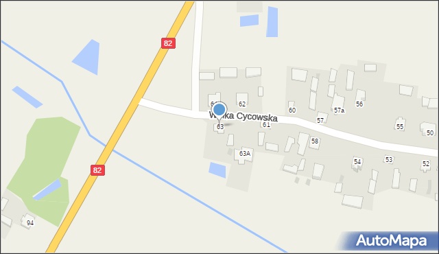 Wólka Cycowska, Wólka Cycowska, 63, mapa Wólka Cycowska