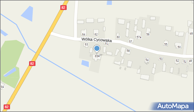 Wólka Cycowska, Wólka Cycowska, 63A, mapa Wólka Cycowska