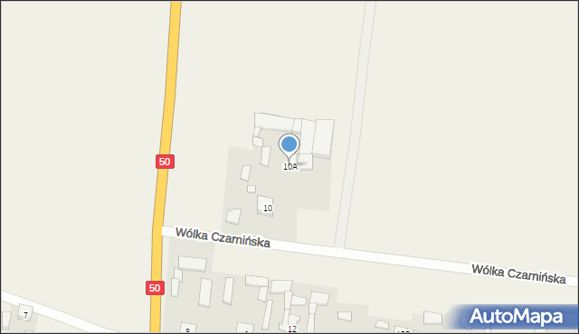 Wólka Czarnińska, Wólka Czarnińska, 10A, mapa Wólka Czarnińska