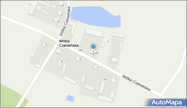 Wólka Czerwińska, Wólka Czerwińska, 5, mapa Wólka Czerwińska