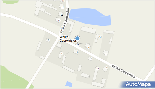 Wólka Czerwińska, Wólka Czerwińska, 5A, mapa Wólka Czerwińska