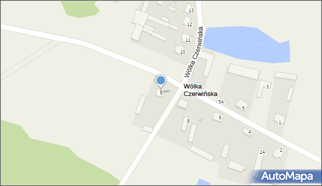 Wólka Czerwińska, Wólka Czerwińska, 9, mapa Wólka Czerwińska