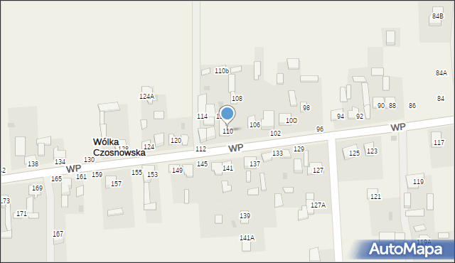 Wólka Czosnowska, Wojska Polskiego, 110, mapa Wólka Czosnowska