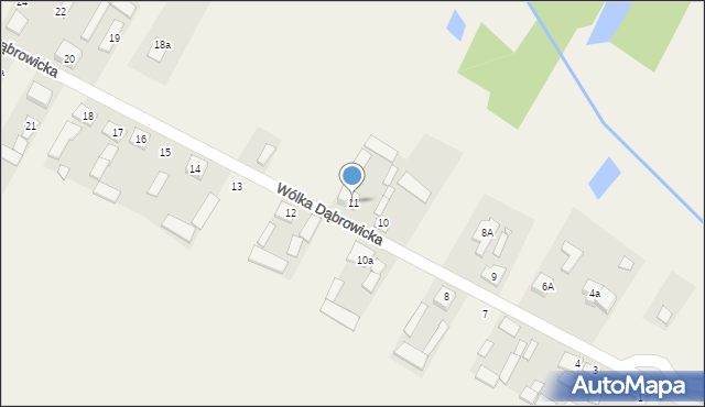 Wólka Dąbrowicka, Wólka Dąbrowicka, 11, mapa Wólka Dąbrowicka