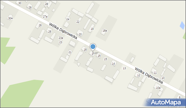 Wólka Dąbrowicka, Wólka Dąbrowicka, 17, mapa Wólka Dąbrowicka