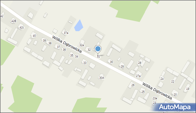 Wólka Dąbrowicka, Wólka Dąbrowicka, 31, mapa Wólka Dąbrowicka
