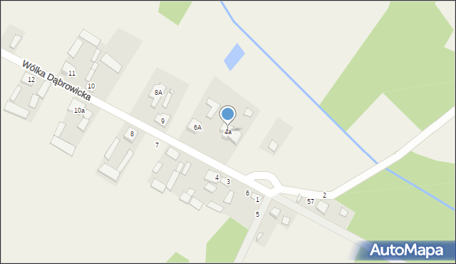 Wólka Dąbrowicka, Wólka Dąbrowicka, 4a, mapa Wólka Dąbrowicka