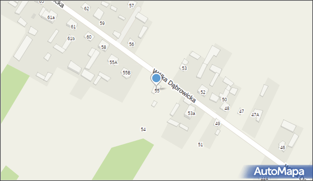 Wólka Dąbrowicka, Wólka Dąbrowicka, 55, mapa Wólka Dąbrowicka