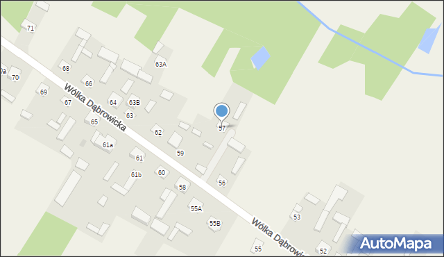 Wólka Dąbrowicka, Wólka Dąbrowicka, 57, mapa Wólka Dąbrowicka