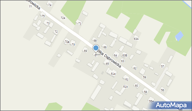 Wólka Dąbrowicka, Wólka Dąbrowicka, 67, mapa Wólka Dąbrowicka