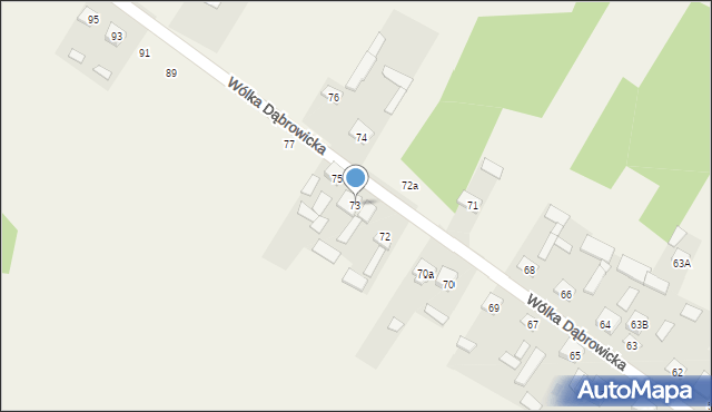 Wólka Dąbrowicka, Wólka Dąbrowicka, 73, mapa Wólka Dąbrowicka