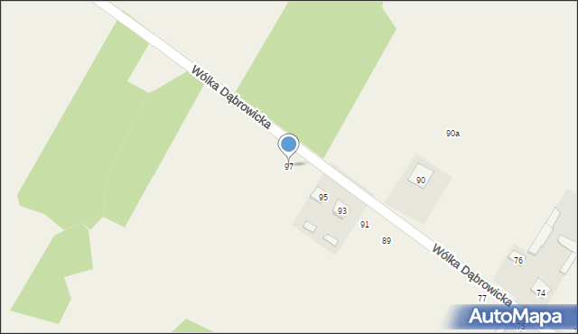 Wólka Dąbrowicka, Wólka Dąbrowicka, 97, mapa Wólka Dąbrowicka