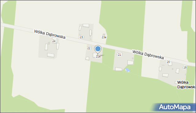 Wólka Dąbrowska, Wólka Dąbrowska, 21a, mapa Wólka Dąbrowska