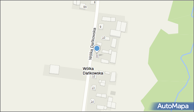 Wólka Dańkowska, Wólka Dańkowska, 11, mapa Wólka Dańkowska