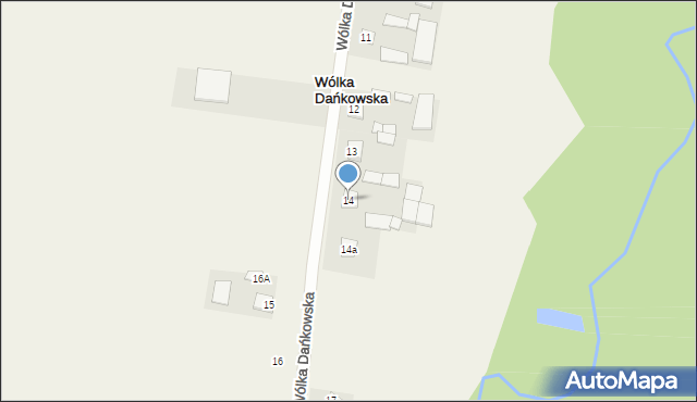 Wólka Dańkowska, Wólka Dańkowska, 14, mapa Wólka Dańkowska