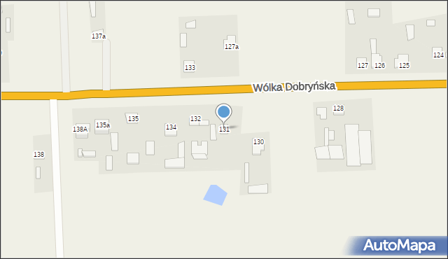 Wólka Dobryńska, Wólka Dobryńska, 131, mapa Wólka Dobryńska