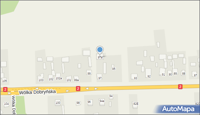 Wólka Dobryńska, Wólka Dobryńska, 97a, mapa Wólka Dobryńska
