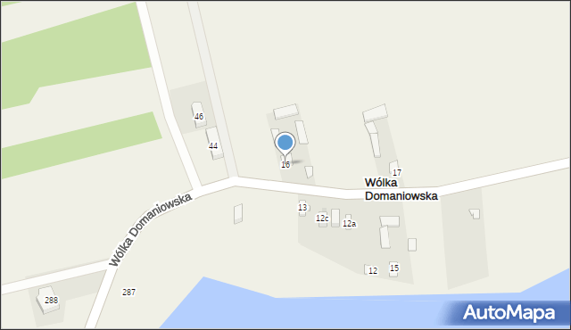 Wólka Domaniowska, Wólka Domaniowska, 16, mapa Wólka Domaniowska