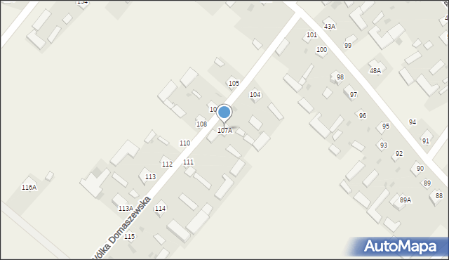 Wólka Domaszewska, Wólka Domaszewska, 107A, mapa Wólka Domaszewska