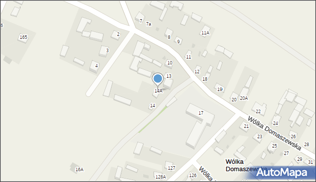 Wólka Domaszewska, Wólka Domaszewska, 14A, mapa Wólka Domaszewska