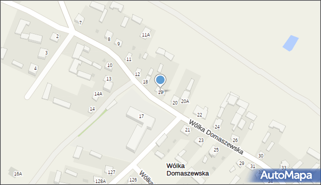 Wólka Domaszewska, Wólka Domaszewska, 19, mapa Wólka Domaszewska