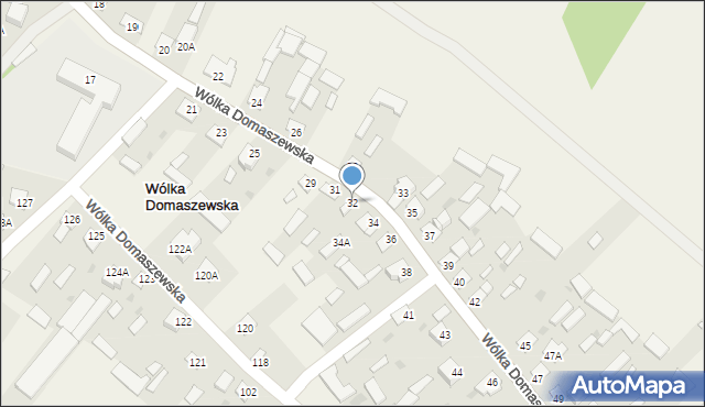 Wólka Domaszewska, Wólka Domaszewska, 32, mapa Wólka Domaszewska