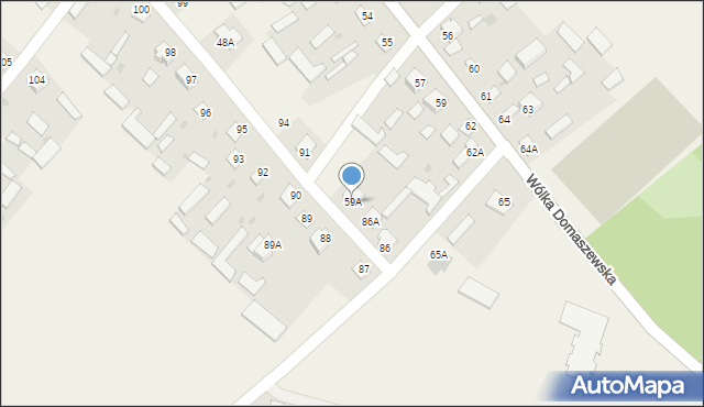 Wólka Domaszewska, Wólka Domaszewska, 59A, mapa Wólka Domaszewska