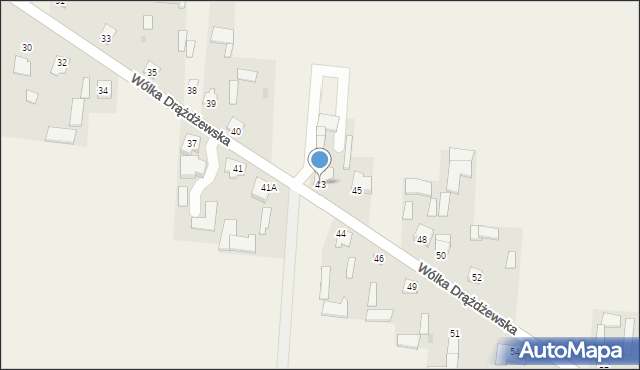 Wólka Drążdżewska, Wólka Drążdżewska, 43, mapa Wólka Drążdżewska