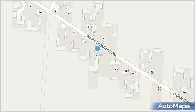Wólka Drążdżewska, Wólka Drążdżewska, 51, mapa Wólka Drążdżewska