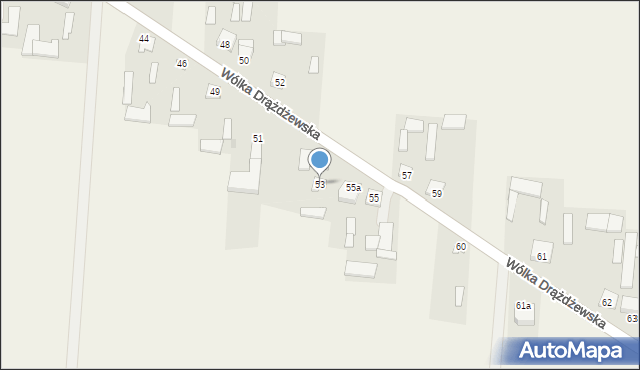 Wólka Drążdżewska, Wólka Drążdżewska, 53, mapa Wólka Drążdżewska