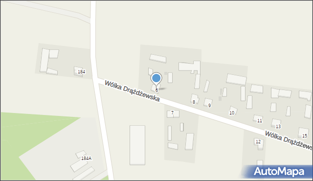 Wólka Drążdżewska, Wólka Drążdżewska, 6, mapa Wólka Drążdżewska