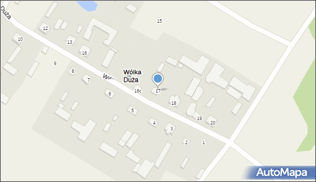 Wólka Duża, Wólka Duża, 17, mapa Wólka Duża