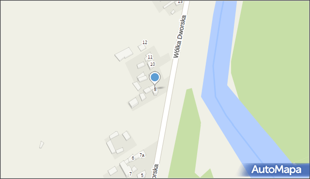 Wólka Dworska, Wólka Dworska, 8, mapa Wólka Dworska
