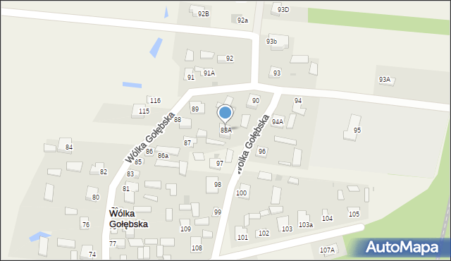 Wólka Gołębska, Wólka Gołębska, 88A, mapa Wólka Gołębska