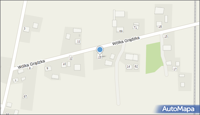 Wólka Grądzka, Wólka Grądzka, 13, mapa Wólka Grądzka