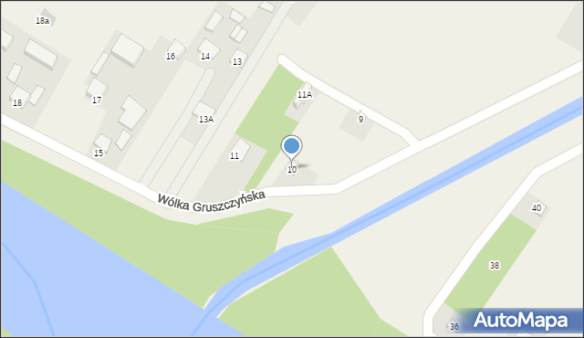 Wólka Gruszczyńska, Wólka Gruszczyńska, 10, mapa Wólka Gruszczyńska