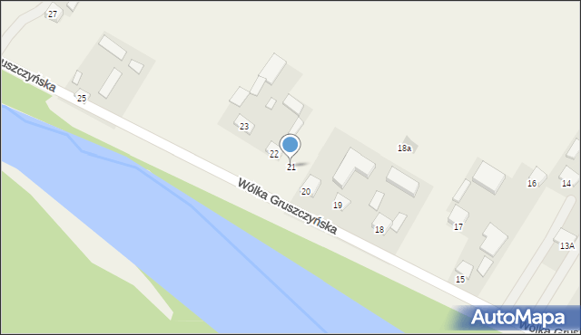 Wólka Gruszczyńska, Wólka Gruszczyńska, 21, mapa Wólka Gruszczyńska