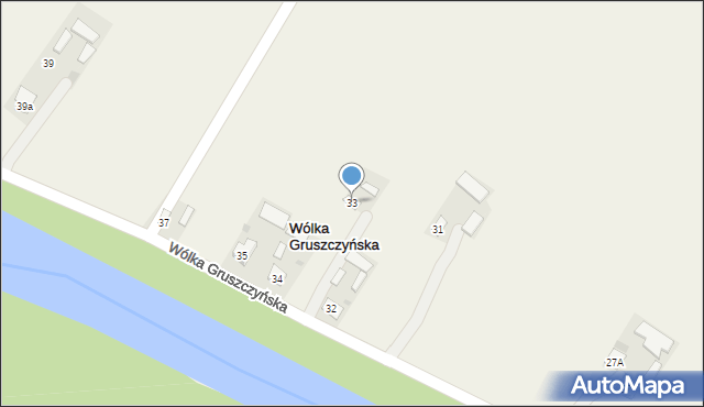 Wólka Gruszczyńska, Wólka Gruszczyńska, 33, mapa Wólka Gruszczyńska