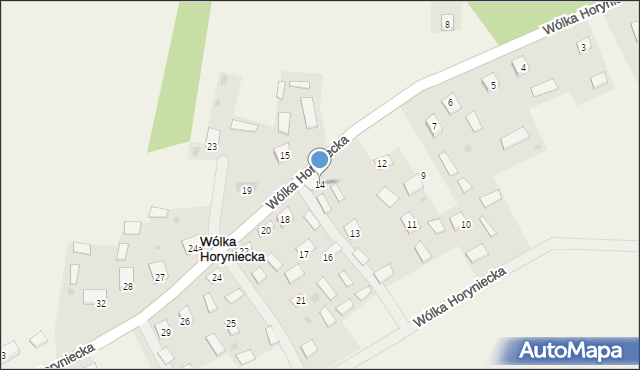 Wólka Horyniecka, Wólka Horyniecka, 14, mapa Wólka Horyniecka