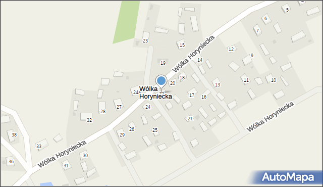 Wólka Horyniecka, Wólka Horyniecka, 22, mapa Wólka Horyniecka