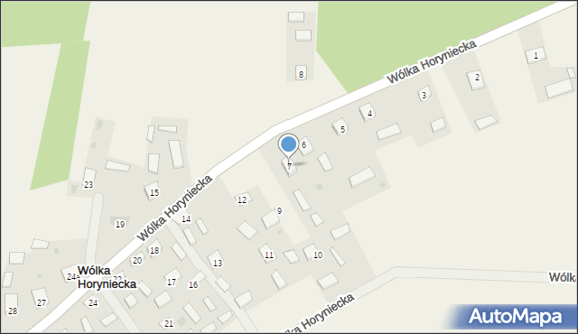 Wólka Horyniecka, Wólka Horyniecka, 7, mapa Wólka Horyniecka