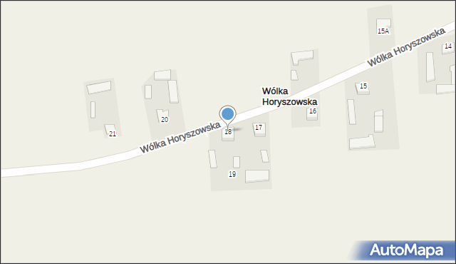 Wólka Horyszowska, Wólka Horyszowska, 18, mapa Wólka Horyszowska